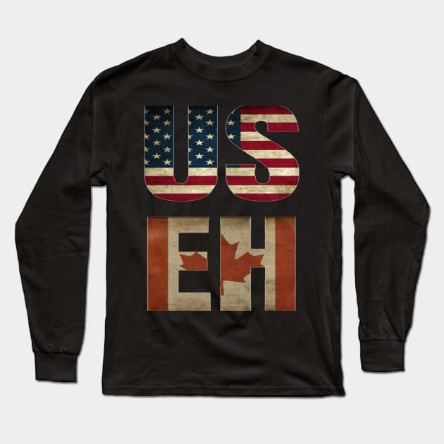 USA Canada Allies Long Sleeve T-Shirt by RetroSalt